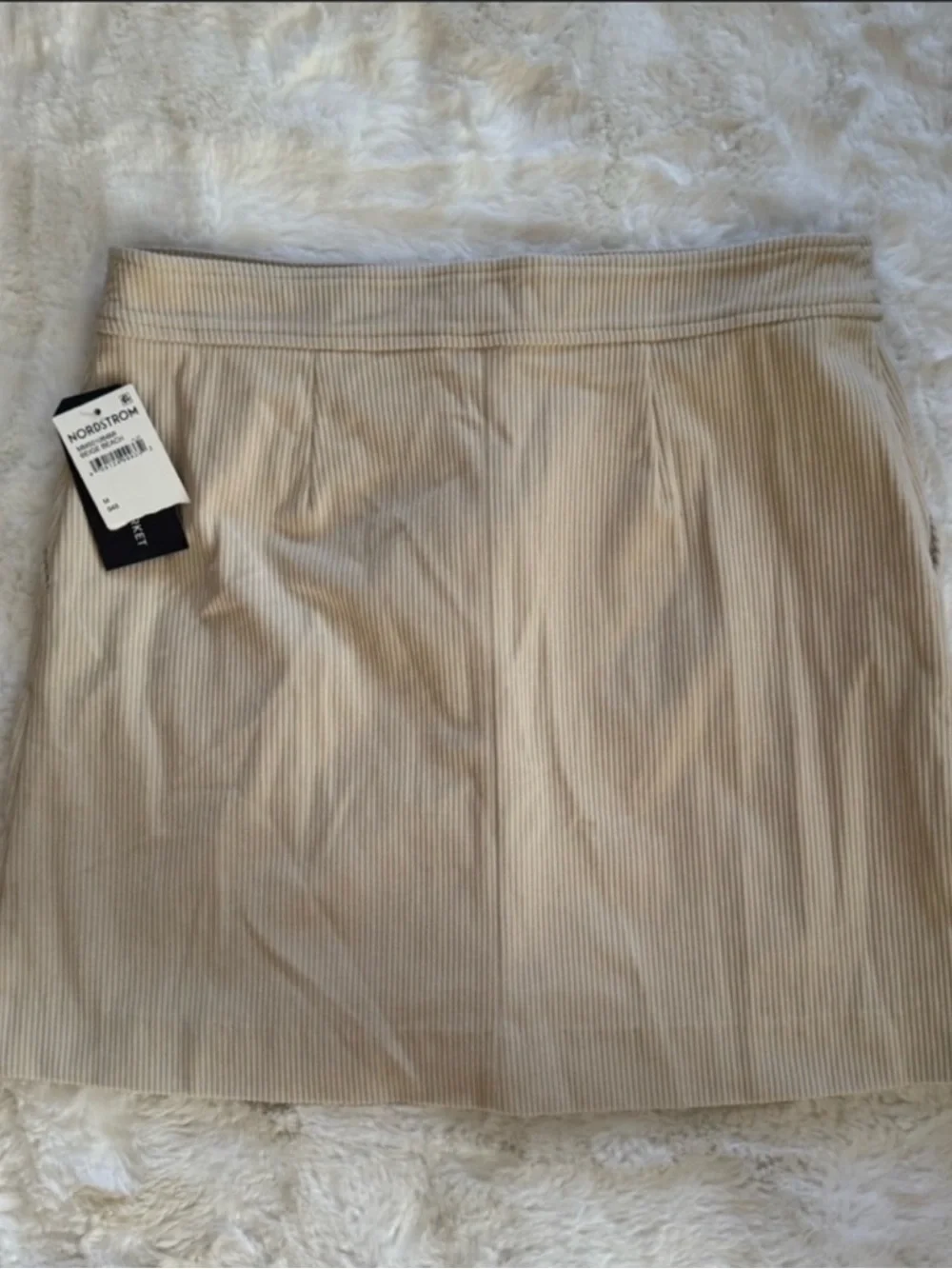 NWT Melrose and Market Button Front Corduroy Beige Beach Mini Skirt